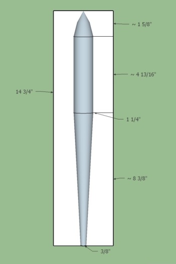 Tapered Reamer Sketchup